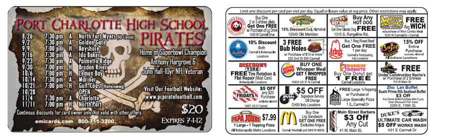 fundraising discount cards