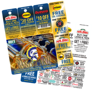 High school band fundraising discount card