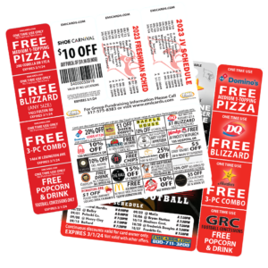 Elite fundraising discount card for high school sports teams